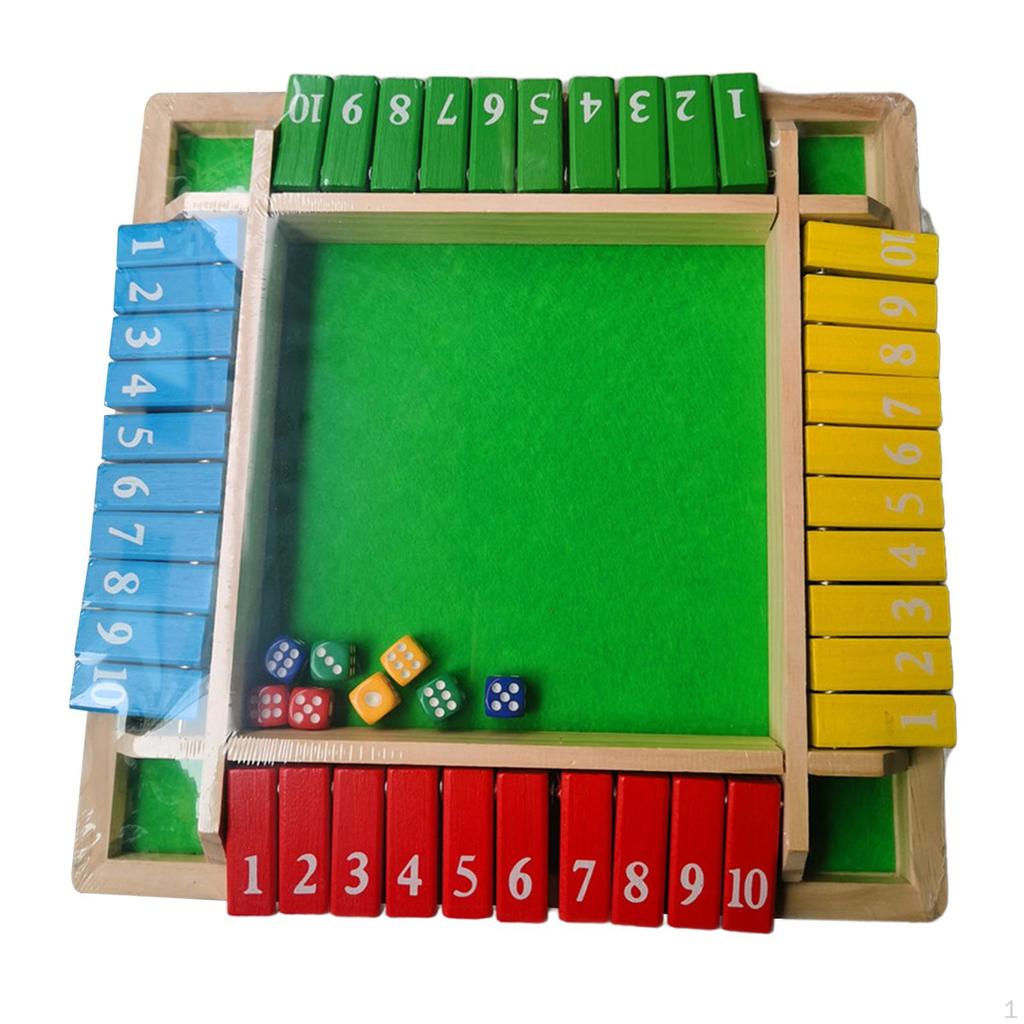 Sada kostkových her, digitální otočná deska, čínská hračka pro 4 hráče, stabilní puzzle, matematický stůl