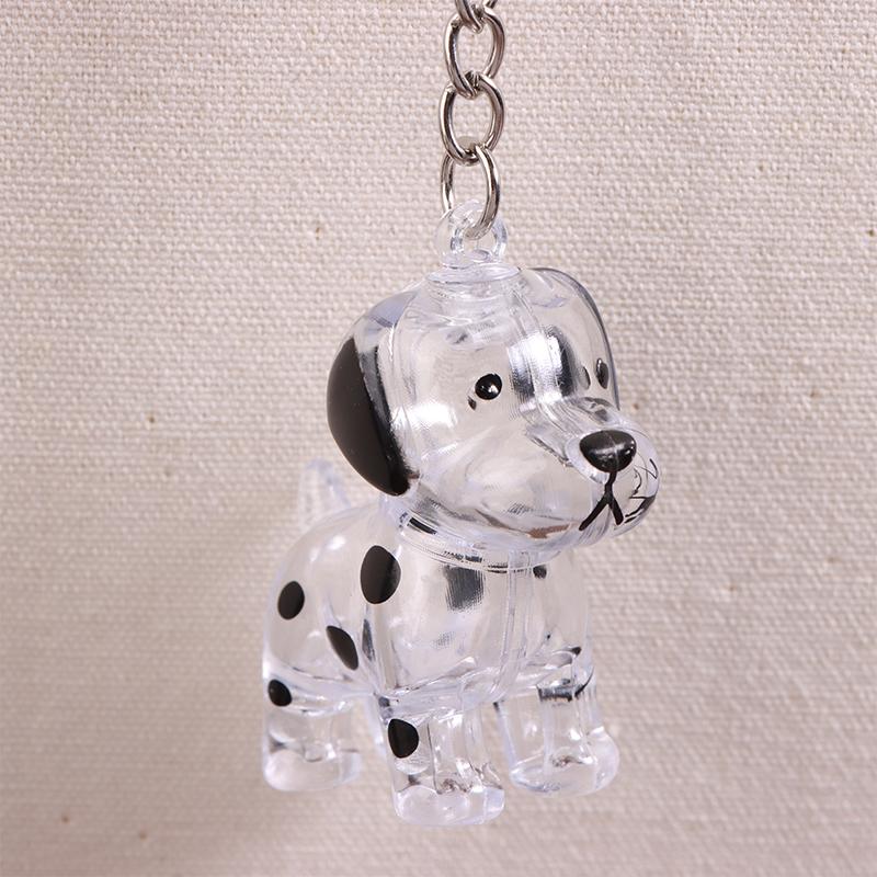 Cute Transparent Dog Hair Storage Cute Pendant Keychain Bag Pendant Couple Car Key Chains Jewelry Souvenir Collection Gift