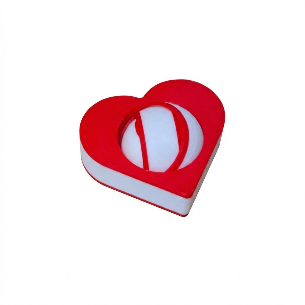 3D Printed Red Heart Decompression Pendant Toy