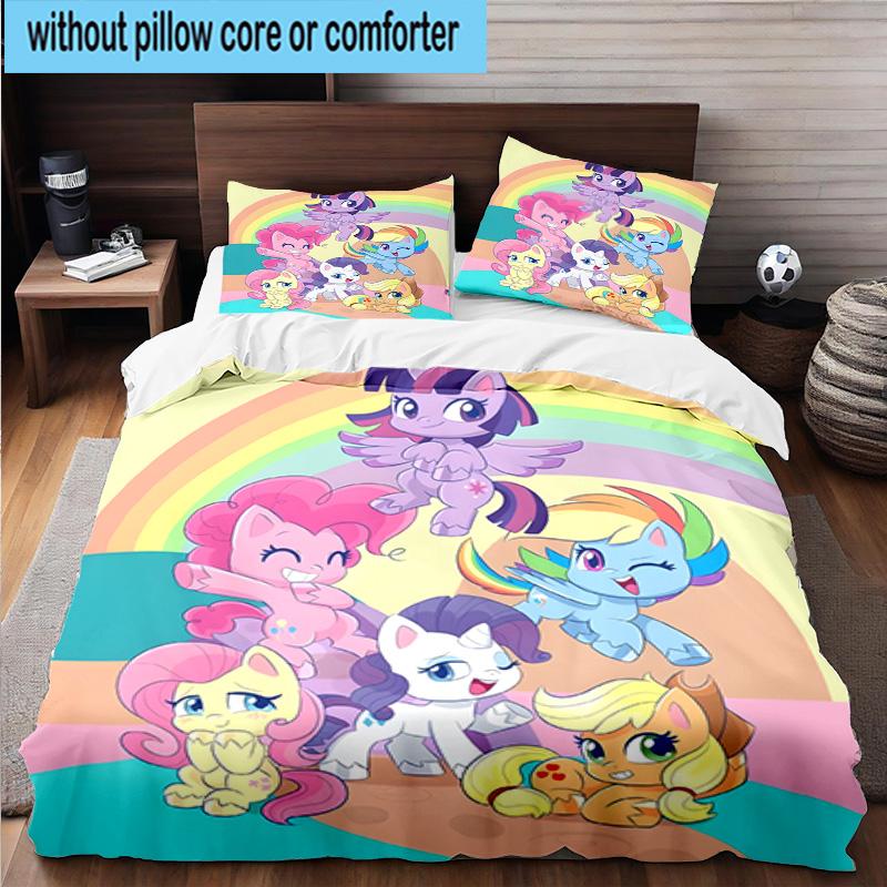 3PCS Twilight Sparkle's Unicorn 3pcs Bedding,Including 3PCS Duvet Cover And 2pcs Pillowcases Perfect for Christmas,Ideal for Bedroom, Dormitory