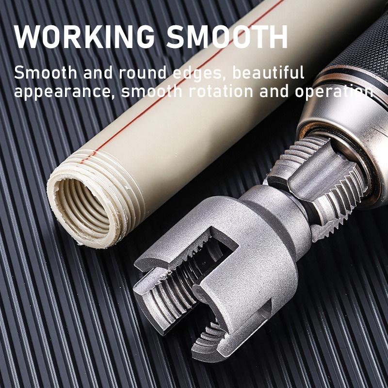 4/6 Point PPR Water Pipe Thread Opener Tools 2 in 1 Inner Outer Pipes Thread Opener Detachable PVC Water Pipe Threading Tool