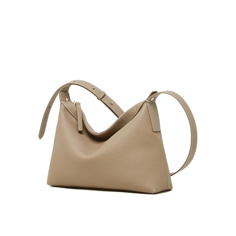 

Универсальная сумка через плечо для通勤, новая сумка под мышкой из коровьей кожи, текстурированная сумка-мессенджер абрикосовый