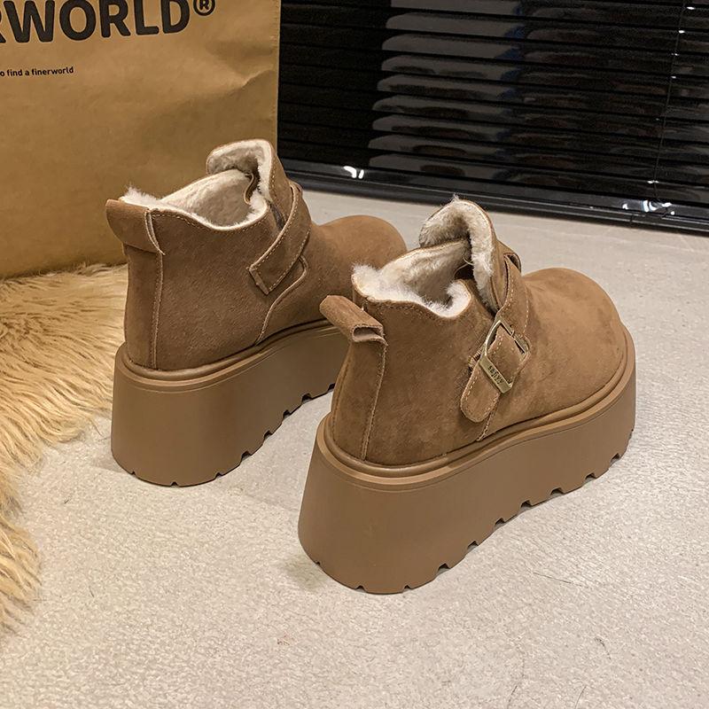 Muffin sole elegant dopamine heightening small leather shoes Internet celebrities fried street high value fresh daily shoes 35 жёлтый