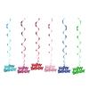 Pack of 6 Durable Reusable Spiral Hanging Decors Beautiful Spirals Hanging Decoration For Birthday And Party Settings