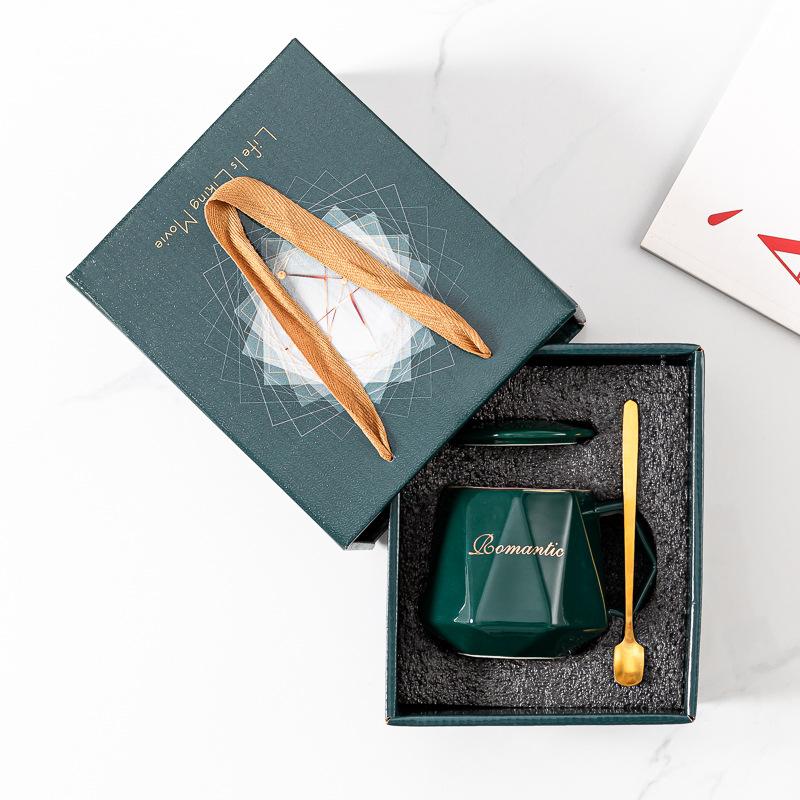 Simple fashion ceramic cup creative mug coffee cup couple cup gifts business souvenir