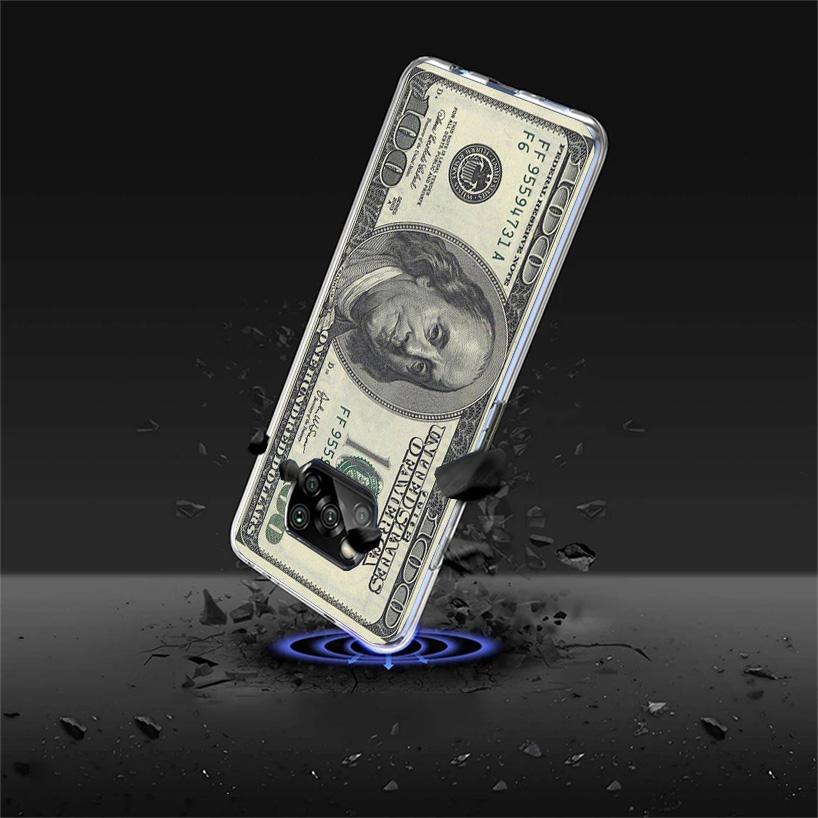 Banknote Dollar Cash Money Cover Phone Case For Xiaomi Poco F7 Ultra X7 X6 X5 Pro M7 Redmi 15C 15 13C 13 12C 12 10C 10 9A 9C 9T