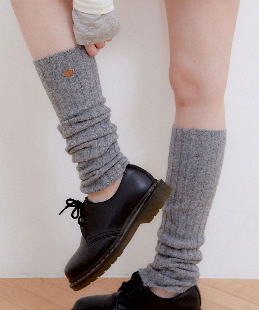 Hallen Basic Pendant Leg Warmer (F003_Charcoal)