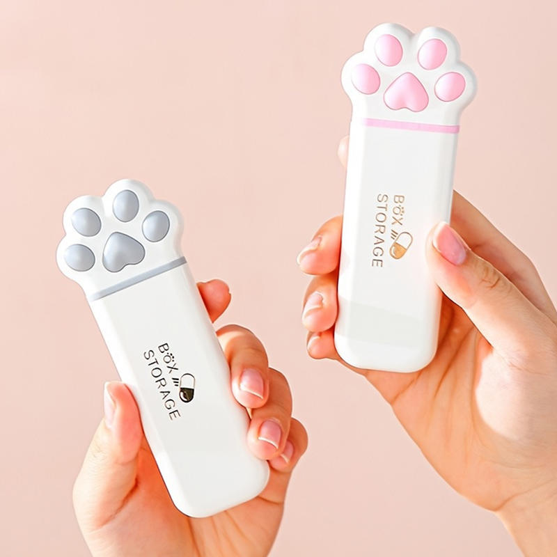 Portable Pill Box Push-Pull Type 3 Compartments Small Pill Box Portable Travel Medicine Packing Storage Box