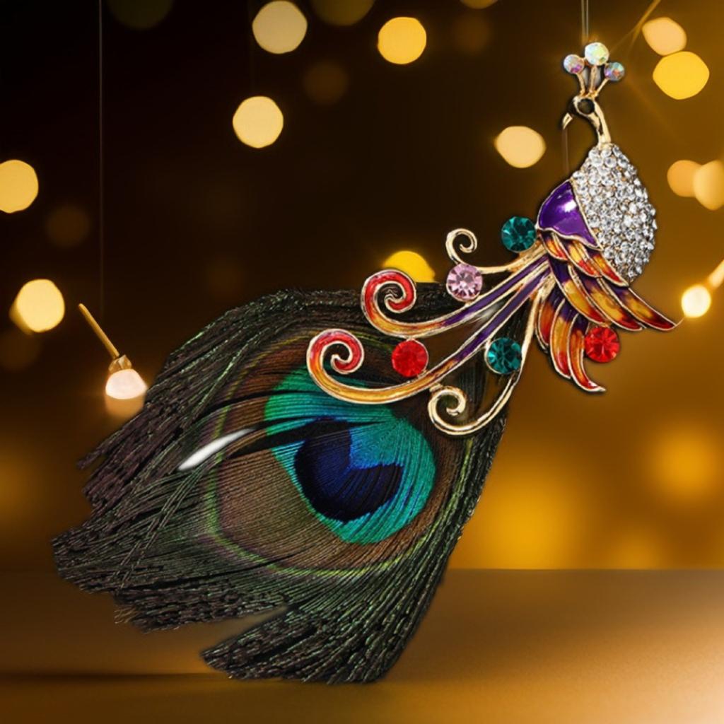 Generous Peacock Three-dimensional Temperament High-end Phoenix Retro Brooch