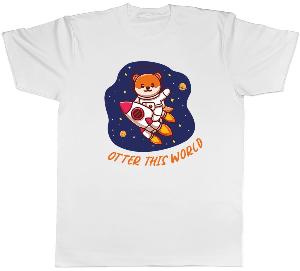 Funny Otter this World Unisexs TShirt Outter Space Galaxy Universe Tee Gift