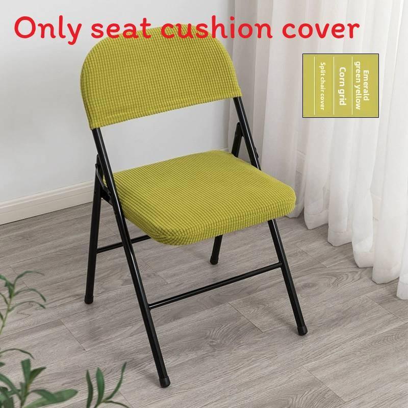 Chair Split Folding Type Two Piece Cover With Solid Color Design For Party Home