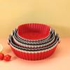 Air Fryer Silicone Pot Basket Tray 17/20/23cm Round Square Airfryer Reusable Silicone Air Fryer Liners Food Safe Non Stick