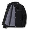 Chaquetas de Invierno para Hombre Forro Polar Engrosado Cálido Chaquetas de Pana Ropa Exterior Masculina Moda Abrigos de Botonadura Única Cortavientos Térmico Parka