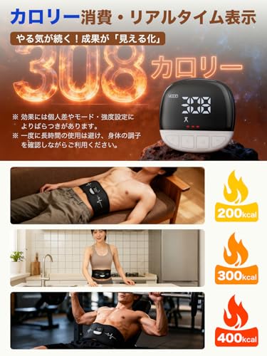 Achieve your perfect abs and visualize your calories burned with this EMS abdominal training belt. It's perfect for multiple workouts, with 10 modes a