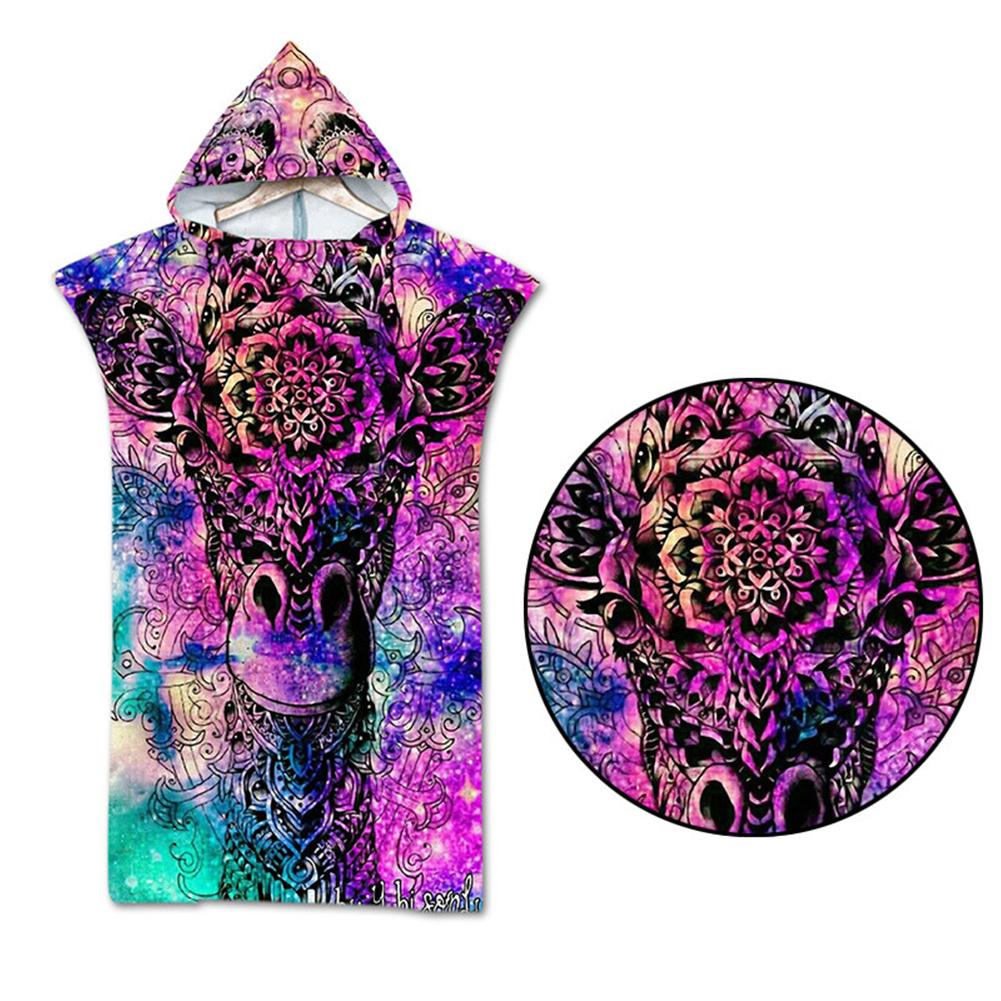 Microfiber Fabric Child Adult Bath Towels Beach Towel Changing Bathrobe Cloaks Hooded Swimming Pool Gym Fitness Bath Towels
