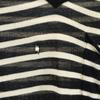 SAINT LAURENT made in Italy Border Pattern Short sleeve V neck knit XS Women Used