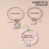 3pcs Delicate Pearl Bracelet Vintage Portrait Bracelets Chain for Women Girls Handmade Jewelry Gifts