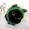 1pc Cat Green Automatic Open/close Umbrella, 8-Rib Sturdy Structure, Portable Travel Umbrella, Parties, Everyday Use, Outdoor Accessory, Art