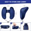 Outdoor Travel H-type Inflatable Airplane Neck Pillow, Washable Cover Travel Pillow, Inflatable Airplane Pillow for Neck Support,