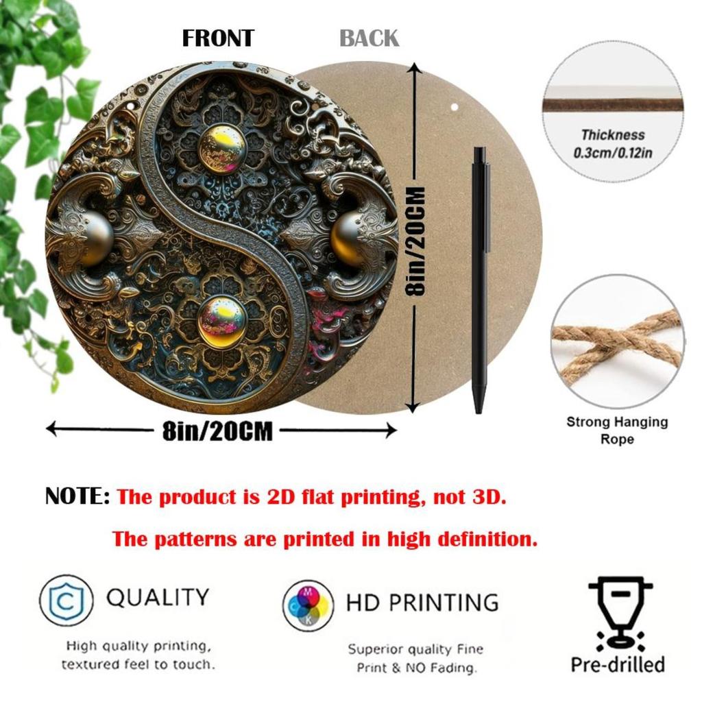 2D Flat Metal Wall Sign Decor