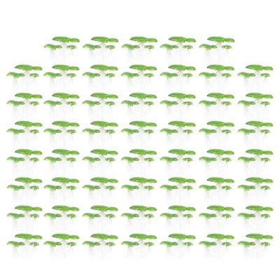 54PCS Plastic Water Surfaces Floating Plant Realistic Aquarium Decors Improves Habitat