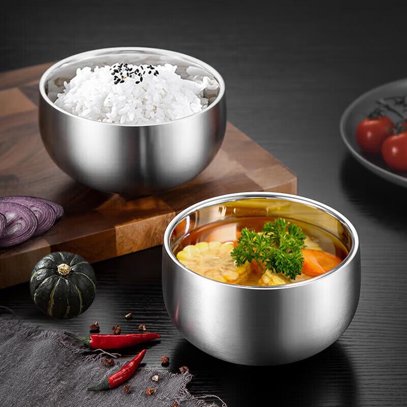 Mei Chu 316 Stainless Steel 12cm Double-Layer Bowl (3-Piece Set)