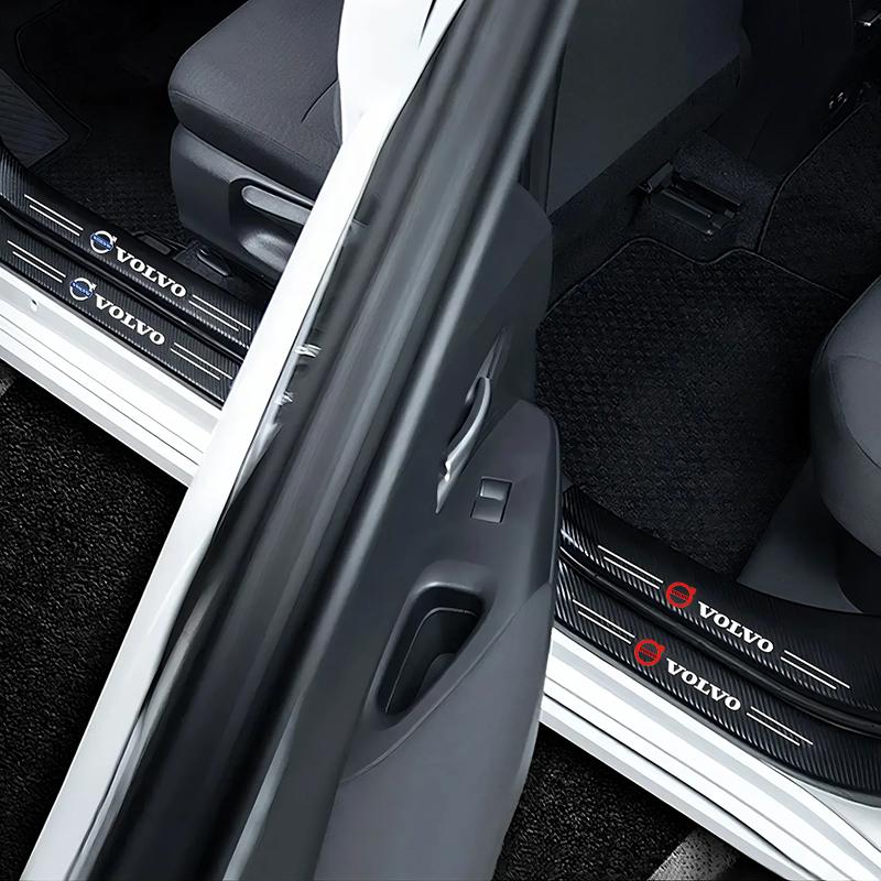 Samolepky na práh dveří auta odolné proti poškrábání Podložka prahu pro Volvo Rdesign Polestar AWD V50 S60 XC60 S40 XC40 XC90 V60 S80 S90 V90