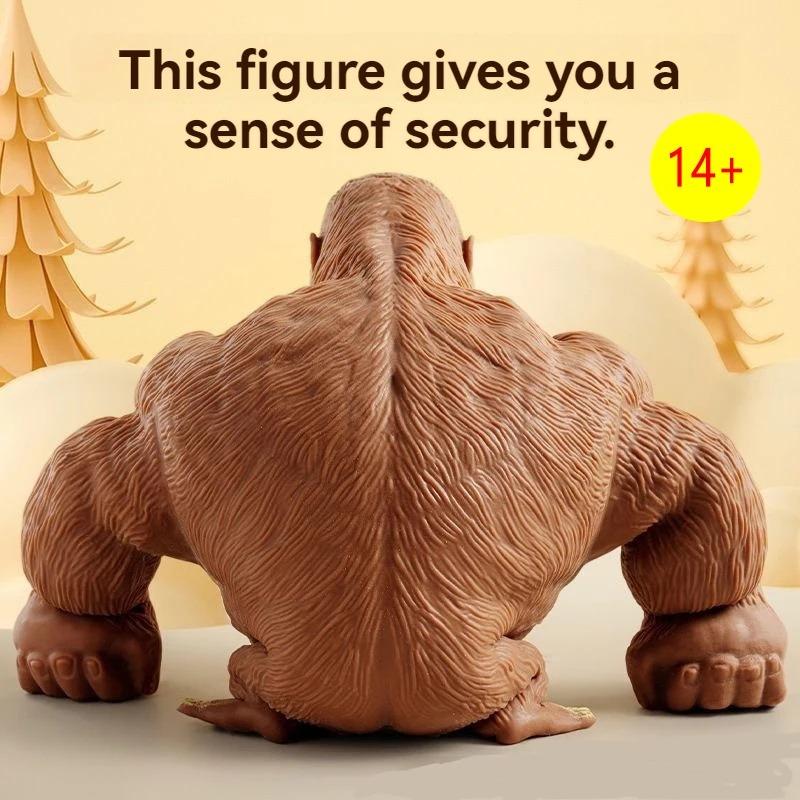 Stretchy Glue-Sand Filled Rubber Gorilla Soft Monkey Stress Relief Toy Animal High-Elastic Stretchable Action Figure Toy