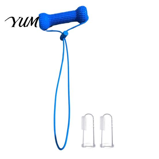 Dog Calculus Remover Tooth Brushing Helper, Pet Dental Prop Chewable Toy, Dual-Action Canine Oral Back Molar Cleaning Toy Care Tool for Teeth,