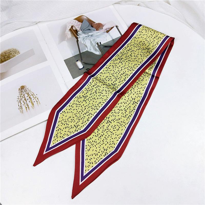 Doppelseitiger Spitzschal für Damen im Frühling und Herbst, dünnes und langes Band, Handgelenk-Taschengurt, vielseitiger dekorativer kleiner Schal