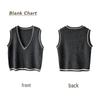 Retro Japanese Deer Knit Vest - Loose V-Neck Color Block Sweater for Boys