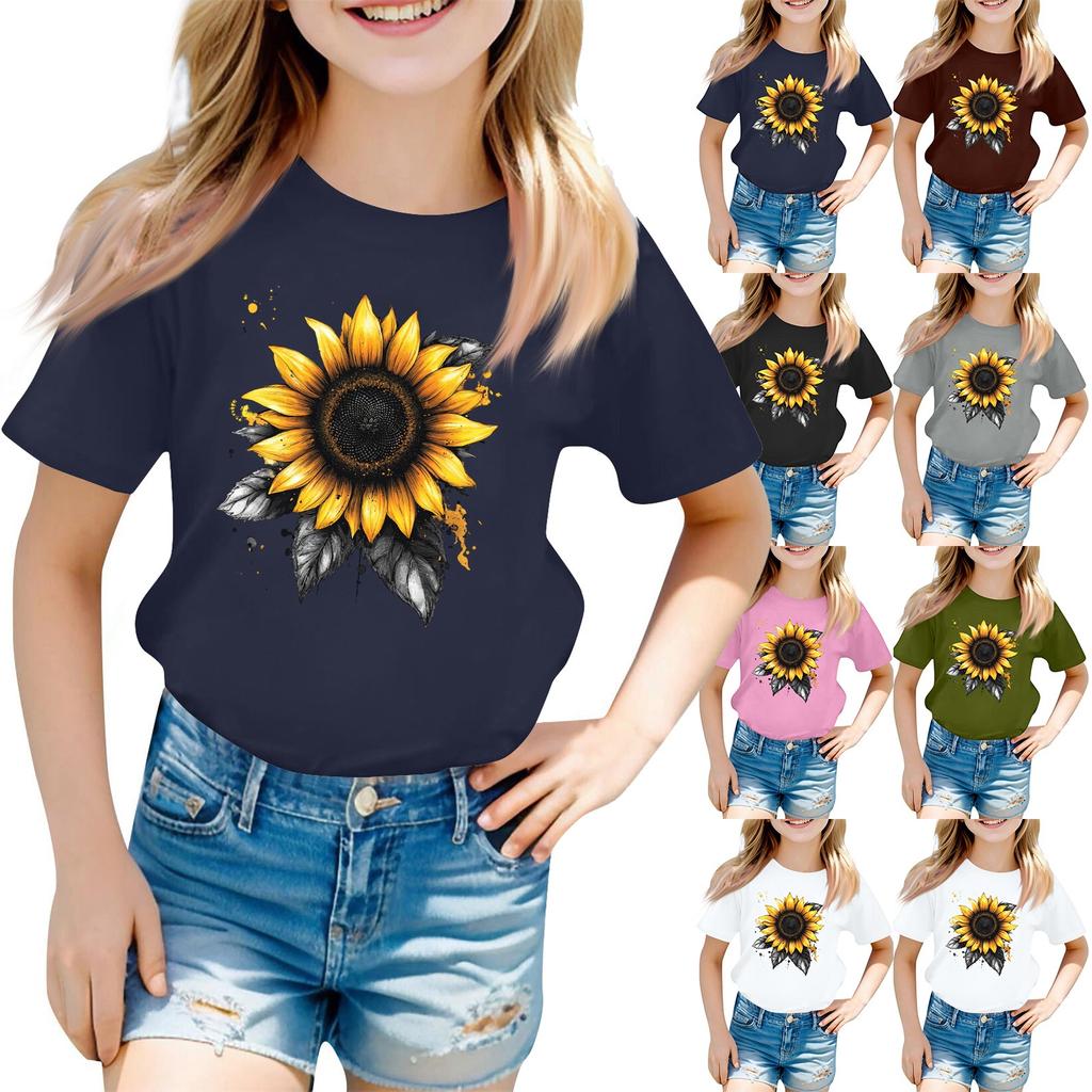 Dívčí chlapecká trička pro batolata Dětské top chlapecké a dívčí tričko s krátkým rukávem