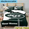 3pcs Custom Name Jets Helmet Bedding Set Includes 1 Duvet Cover & 2 Pillowcases for All Seasons Dormitory Home Decor Christmas gifts