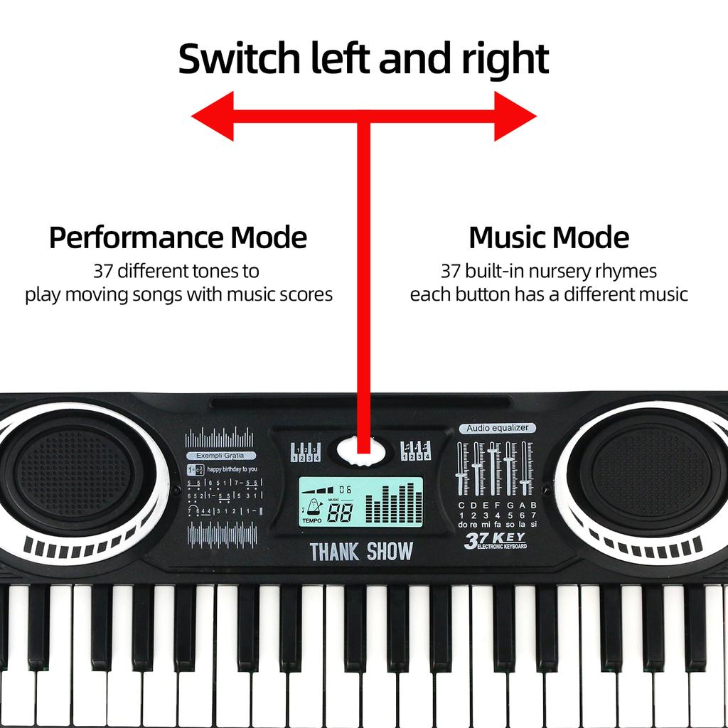 37 Key Children's Electronic Keyboard Beginner's Entry, Multifunctional Playable Small Piano Toy