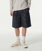 MUSINSA STANDARD Vertical Slub One-Tuck Wide Denim Shorts [Dark Indigo]