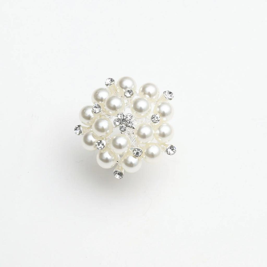Offener verstellbarer Perlencluster-Ring - Modeschmuck-Geschenk mit weißen Simulationsperlen