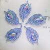 20PCS Solid Color Leaf Shape Rhinestones DIY Crafts Flat Back Rhinestone Hand Sewing Gem  Scrapbook