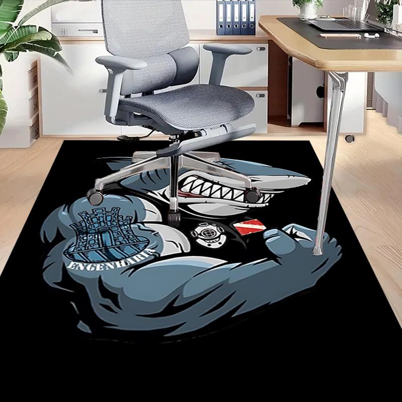 1pc SHARK DIVER Carpet, Office Rug Outdoor Mat Home Decor Area Carpet Festival