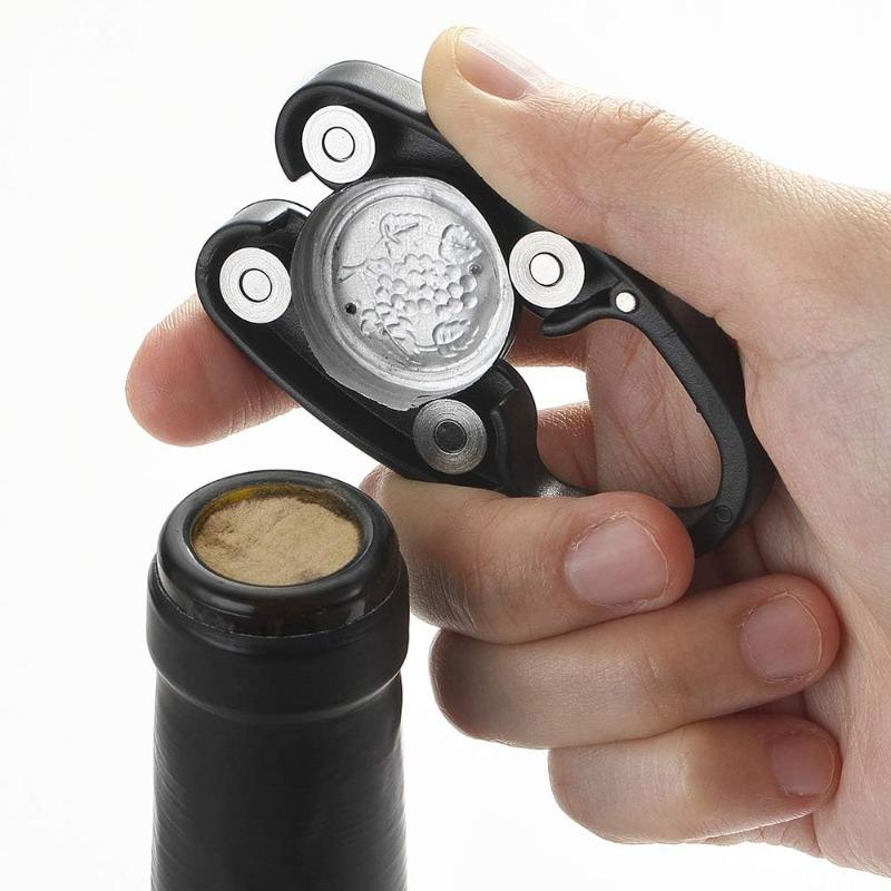 2 Pack Design Wine Foil Cutter, Wine Bottle Opener Accessory, Gift for Wine Lovers, Black