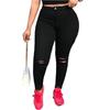 Women's Loose And Casual Trend Ripped Casual Fashion Tight Fitting Leg Jeans