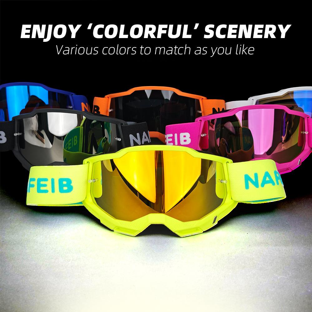 Motorcycle Goggles Riding Glasses Outdoor Off-Road Windproof Glasses Skiing Men's and Women's Sunglasses Durable Lenses