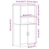 Kitchen Cabinet Artisan Oak 57 X 41.5 X 131.5 Cm Particle Board