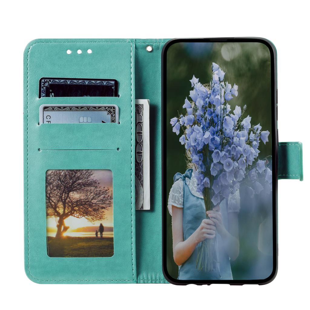 Für Xiaomi Redmi Note 13 4G PU Leder Handyhülle Geprägtes Mandala Blume Ständer Brieftasche Cover