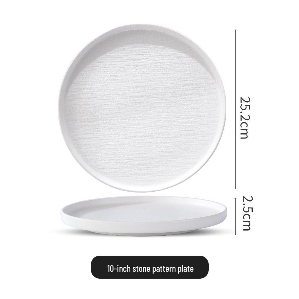 Flowing Sand Effect Ceramic Steak Plate Set