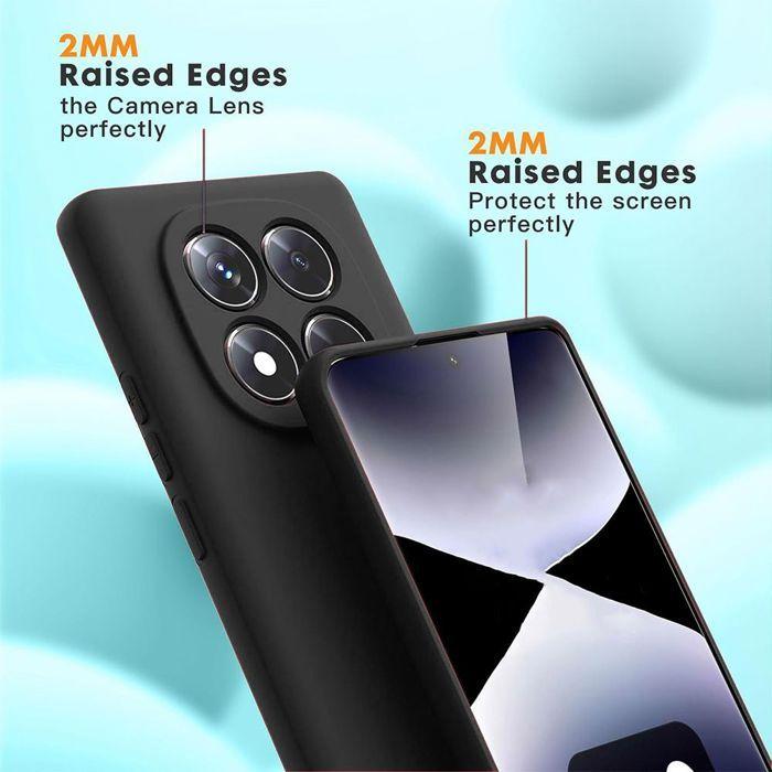Etui do Xiaomi 17 Pro Max, Ochrona z Płynnego Silikonu Miękkie Cienkie Lekkie Odporne na Zarysowania - Czarne