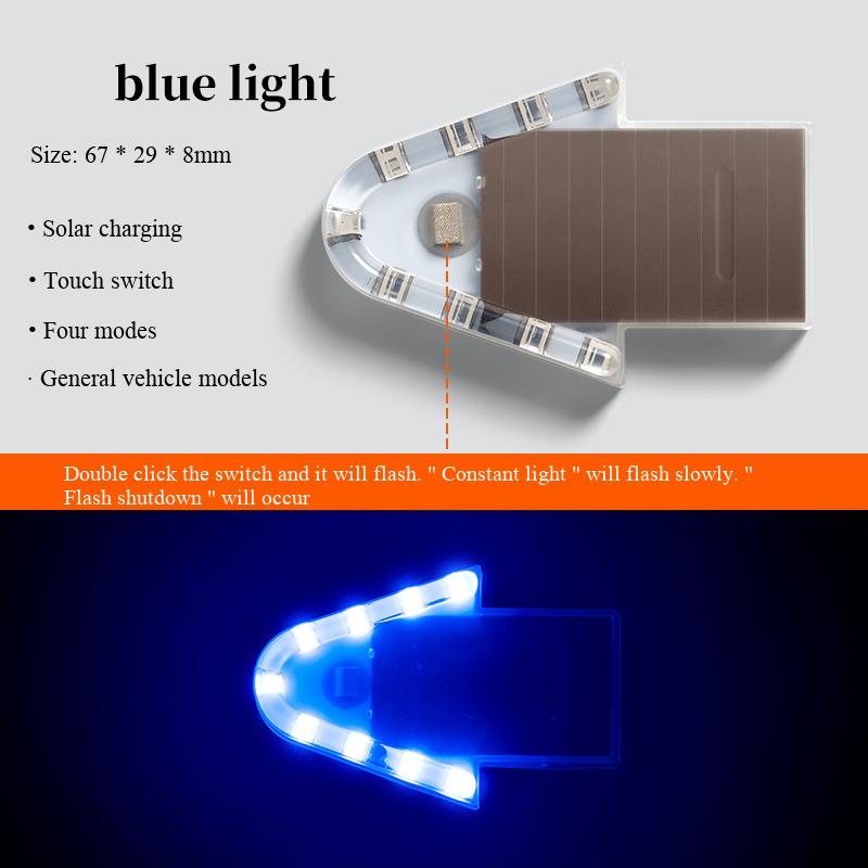 Solar Powered Wireless Anti Collision Flashing Warning Light LED Rear Taillight For Car Motorcycle Truck Night Safety 2 PCS