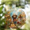 Kinetic Metal Wind Spinner Smiling Scarecrow Outdoor Garden Decor Floating Effect Art Unique Gift for Home Yard Patio