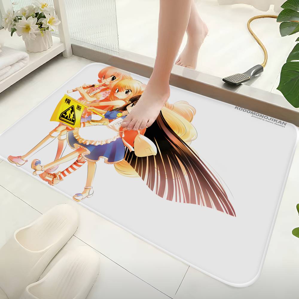 Anime K-Kodomo no Jikan Classic Kitchen Mat Kids Room Bedroom Decoration Balcony Anti-Slip Doormat Living Room Alfombra