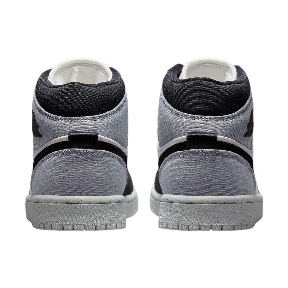 Air Jordan 1 Mid SE Light Steel Grey Canvas Sneakers da donna Sail Black DV0427-100