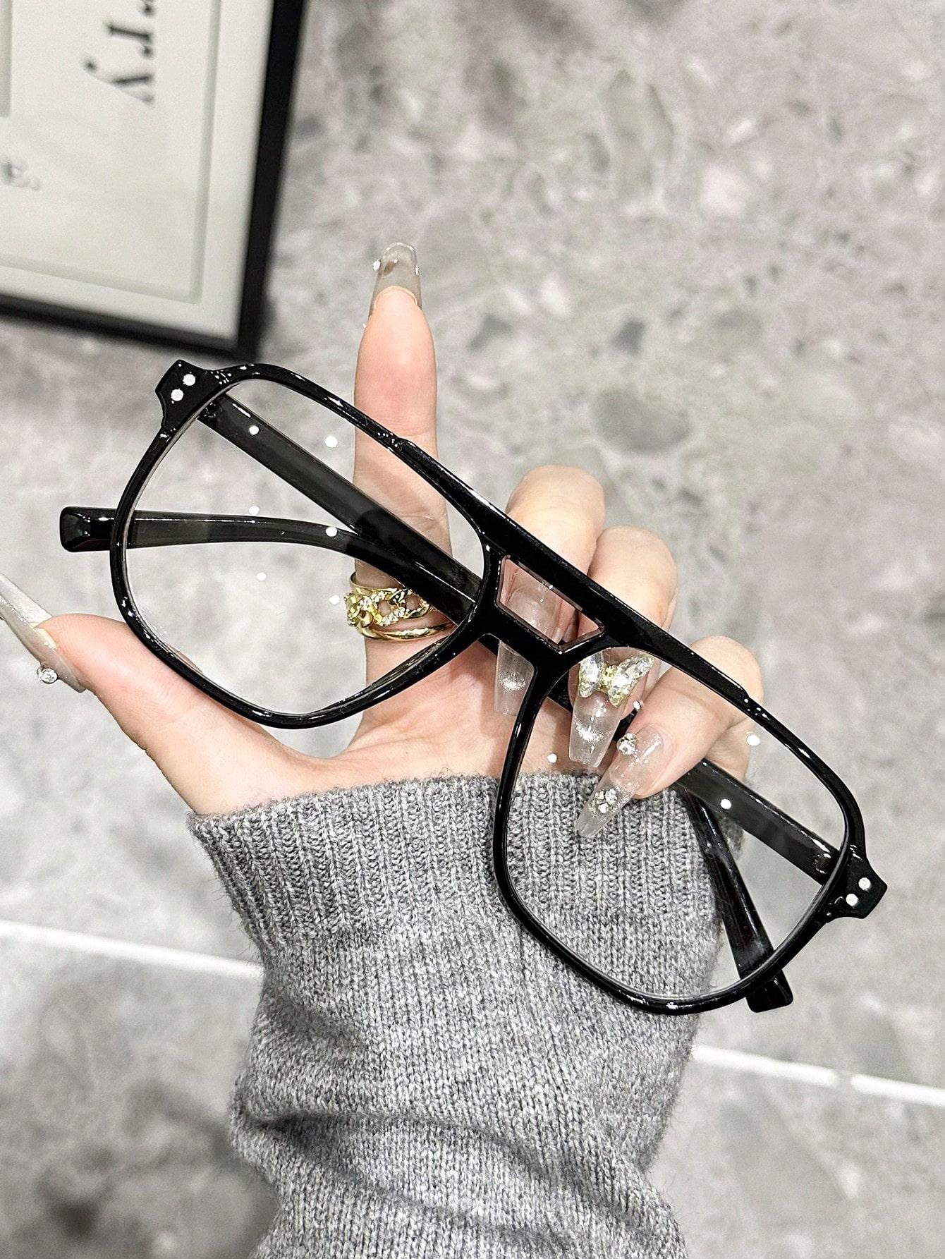 

1/4 шт. S винтажная модная пластиковая оправа для пилотов, прозрачные очки или солнцезащитные очки для повседневной жизни, фотосъемки, крутые аксессуары для одежды.